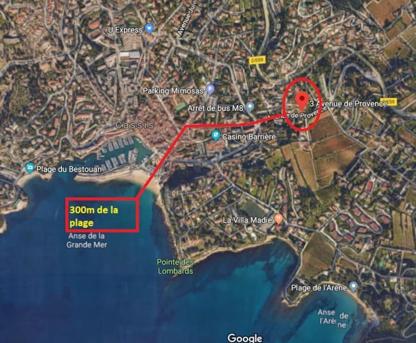 Ferienwohnung Au Calme, 200M Du Centre T2 Avec Balcon Et Parking Cassis Exterior foto
