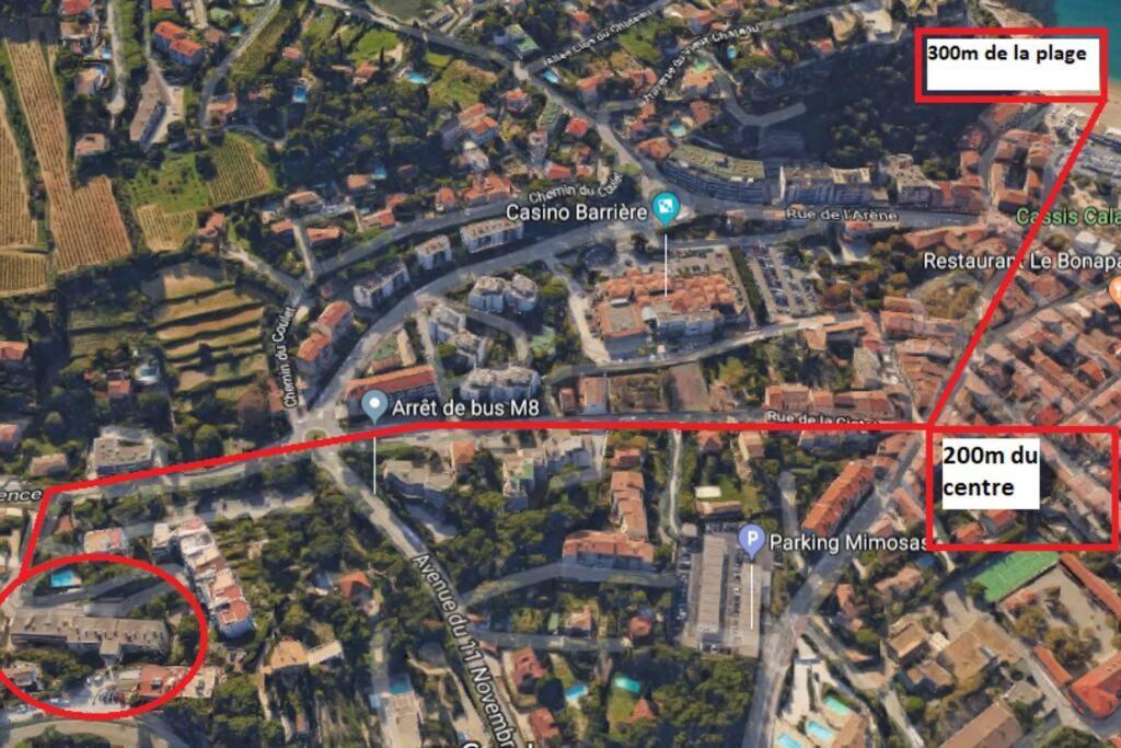 Ferienwohnung Au Calme, 200M Du Centre T2 Avec Balcon Et Parking Cassis Exterior foto